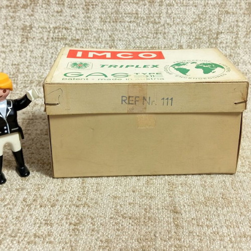 Imco Triplex Gas Type G11 empty paper box used, vintage