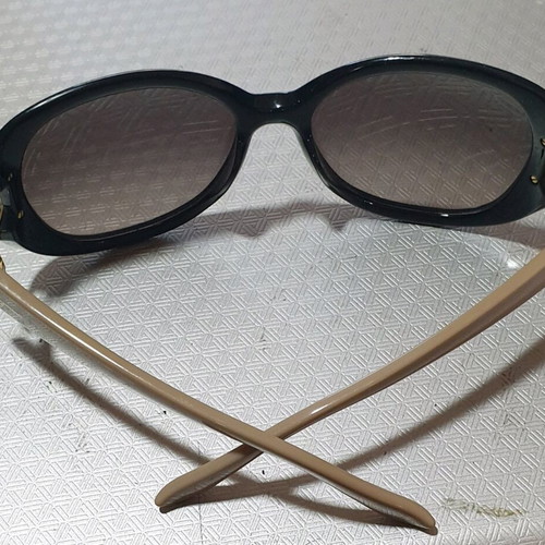 Salvatore Ferragamo SF668S women's semi-oval sunglasses like new, beige plastic