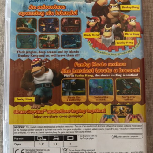 Donkey Kong Country Nintendo Switch game