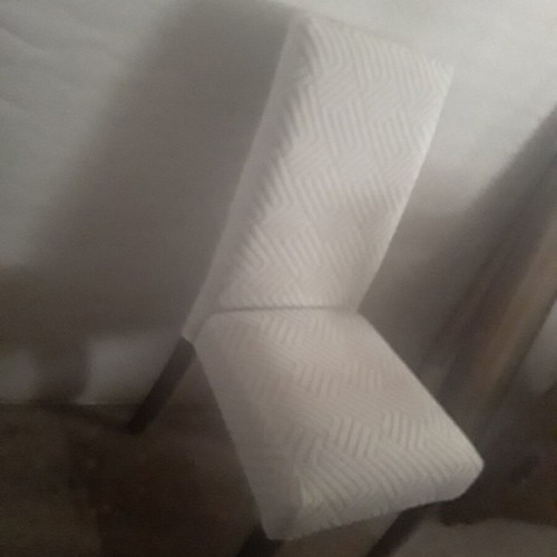 Dining chairs set of 6 like new with new fabric upholstery