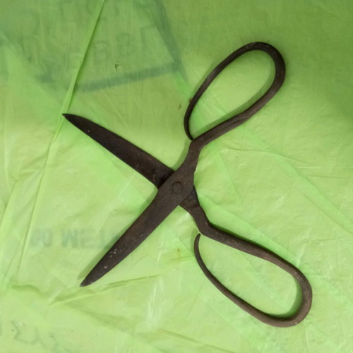 Large old scissors used