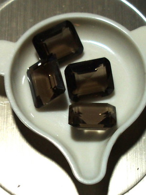 Ορυκτά Smoked Topaz 4 τεμάχια 21.90 ct καινούργια