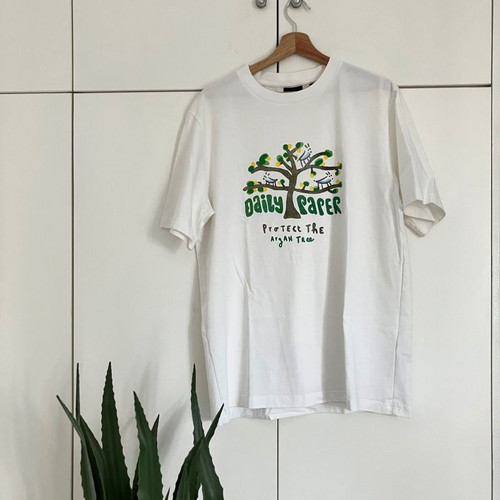 Daily Paper Pardali short-sleeve T-shirt like new, white multicolor, size L