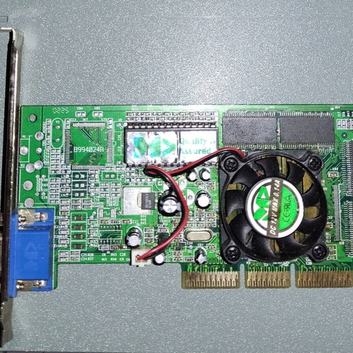 Riva TNT2 M64 32MB AGP used with fan
