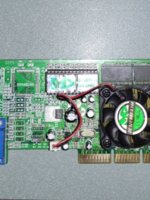 Riva TNT2 M64 32MB AGP used with fan