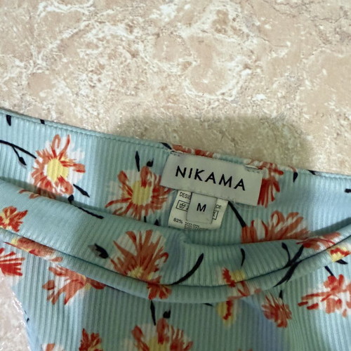 Nikama bikini set medium floral turquoise