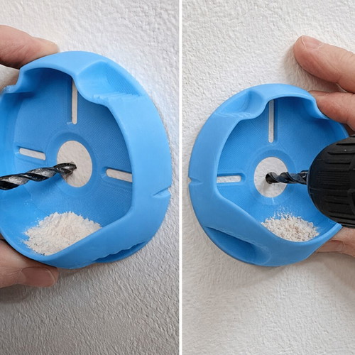 Drill Dust Collector 3D printed, blue, new