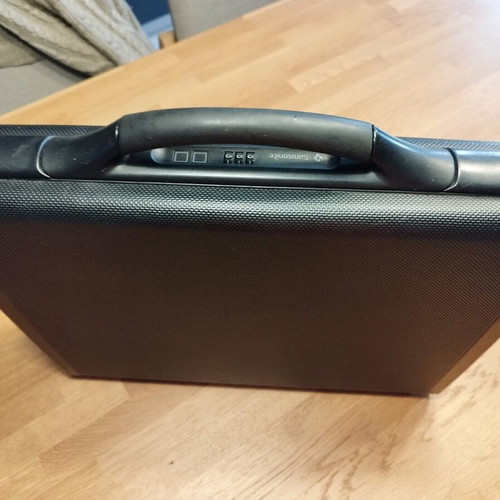 Vintage Samsonite hard briefcase used black