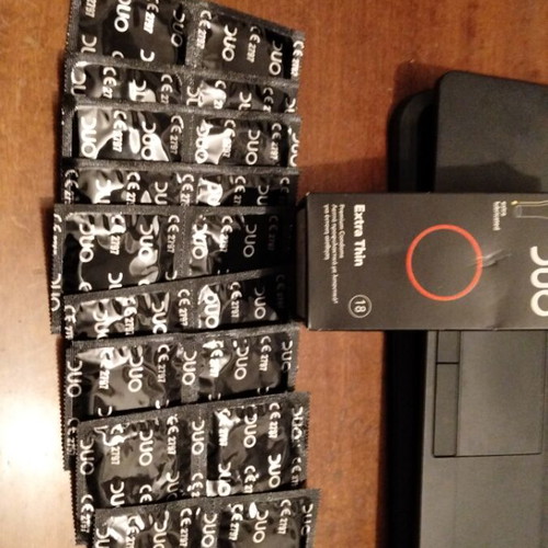 Duo Extra Thin condoms new, pack of 18