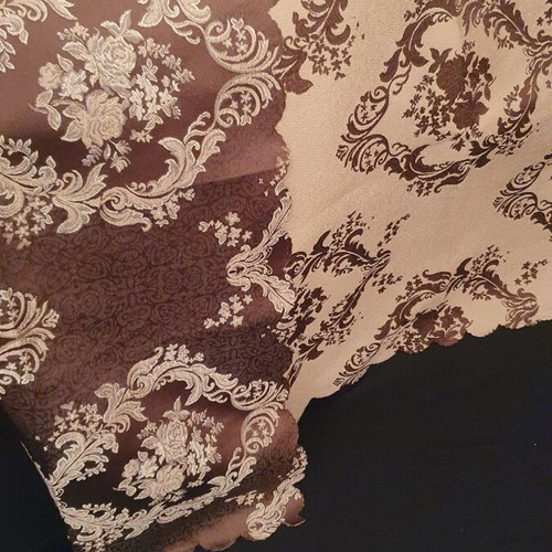 Small tablecloth, beige/brown, 90x55 cm