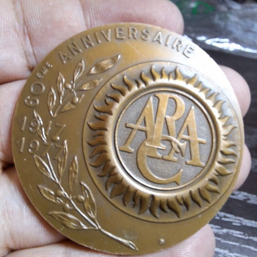 Bronze Medal Commemorating 60th Anniversary of ARAC 1977, like new