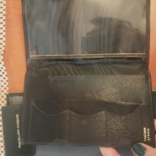 Large black travel wallets, set of 3