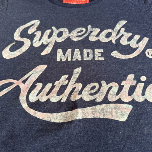 Superdry women's short-sleeve t-shirt medium, like new, dark blue