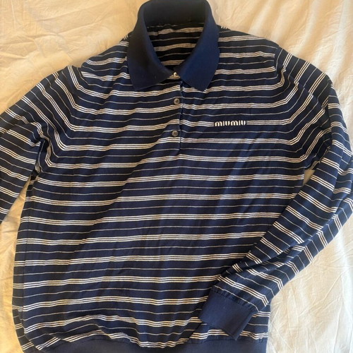 Miu Miu unisex polo shirt blue like new, size 42