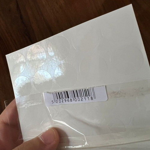 Stef Labels Round Transparent Stickers Ø19mm 20 Sheets new