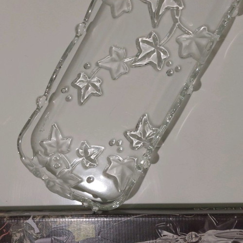 Rectangular crystal cake platter new 39x16 cm