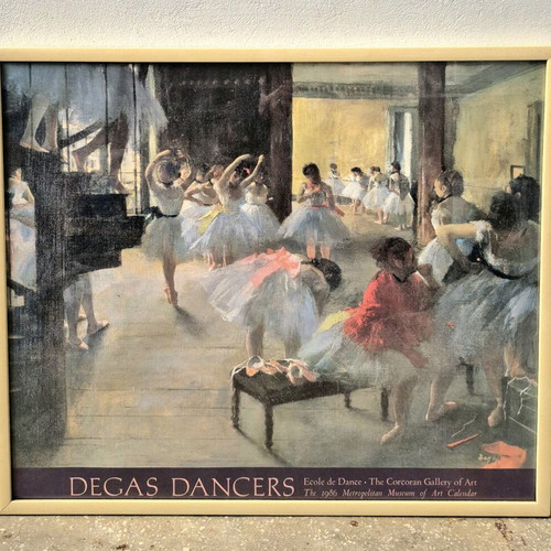 Degas Dancers poster art used, vintage large print