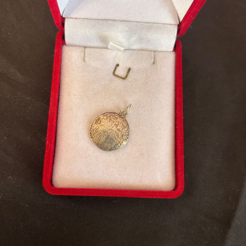 Silver Christian amulet used