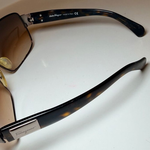 Salvatore Ferragamo men's sunglasses brown beige used