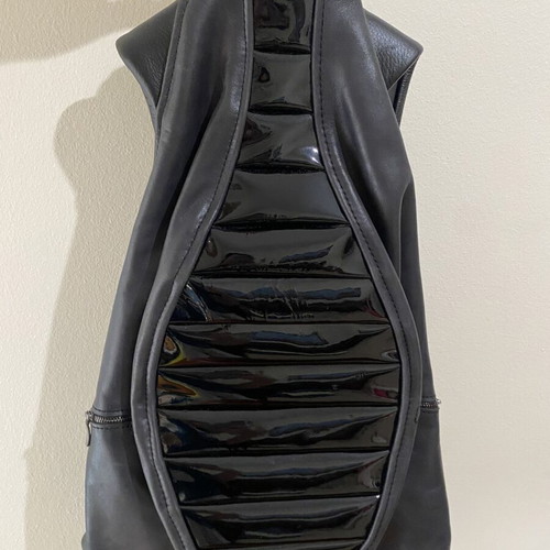 Mummy’s Boyfriend Leather Backpack new, black, handmade in Greece