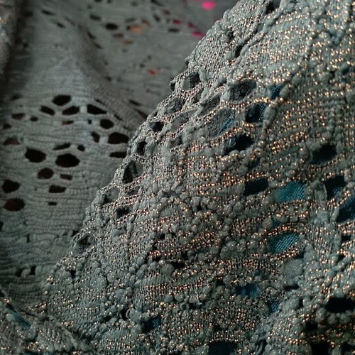 Evening dress like new with lace top and side elastic