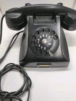 Ericsson bakelite antique telephone used, black