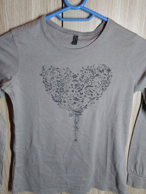 Benetton long-sleeve shirt for 7-8 years like new, gray