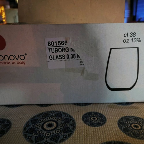 Tuborg glasses new, set of 6 with unique design