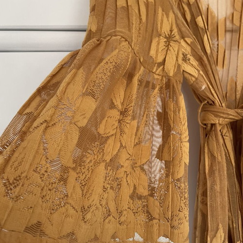 Nadia Rapti kimono long with belt, like new, orange and gold