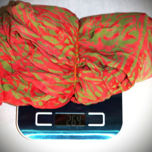 Handmade Batik Silk and Cotton Pareo Scarf SAR107 new, multicolor