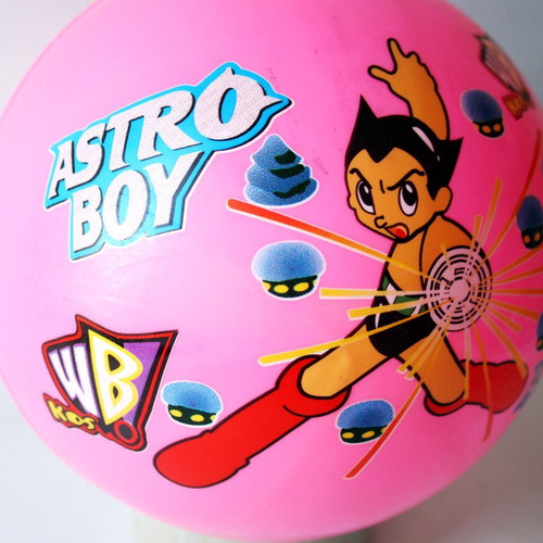 Vintage Astro Boy ρόζ φουσκωτή μπάλα καινούρια