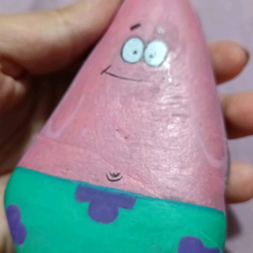 Painted stone with Patrick made to order