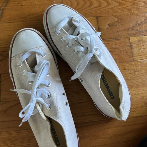 Converse sneakers size 46 used, white and beige