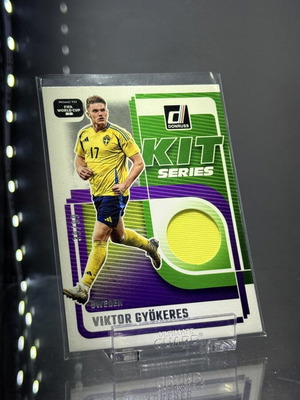Viktor Gyokeres Donruss Kit Series Relic and Numbered Card like new