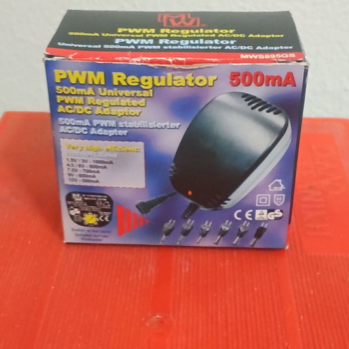 500 mA power supply with PWM voltage stabilizer, 1.5-12V