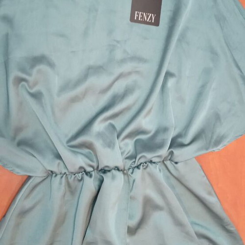 Midi dress turquoise new one size to XL satin