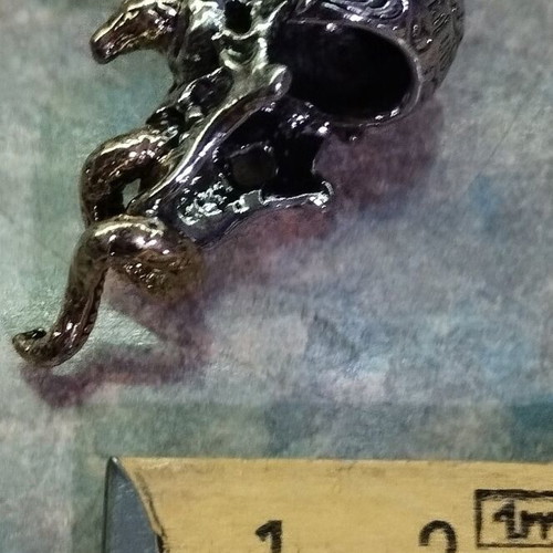 Skull necklace with snake pendant faux bizou new, gold and silver