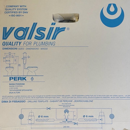 Valsir Perk cistern new with Start/Stop button