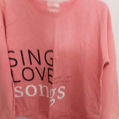 Pink children's sweatshirt, size L, ages 12-15