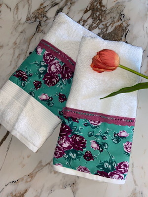 Handmade towel set new, 100% cotton, 50x1