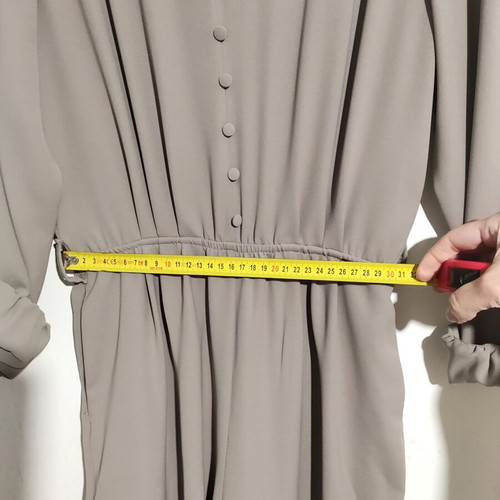 Regalinas one-piece jumpsuit like new, grey and beige with belt
