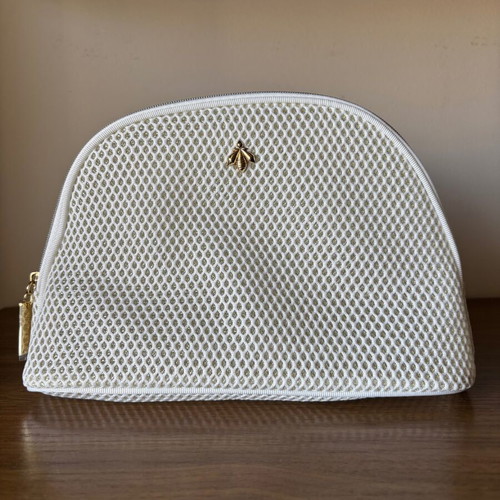 Guerlain toiletry bag, white and gold