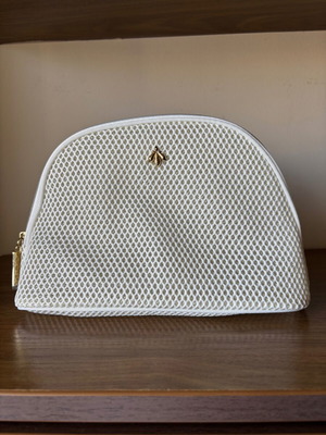 Guerlain toiletry bag, white and gold