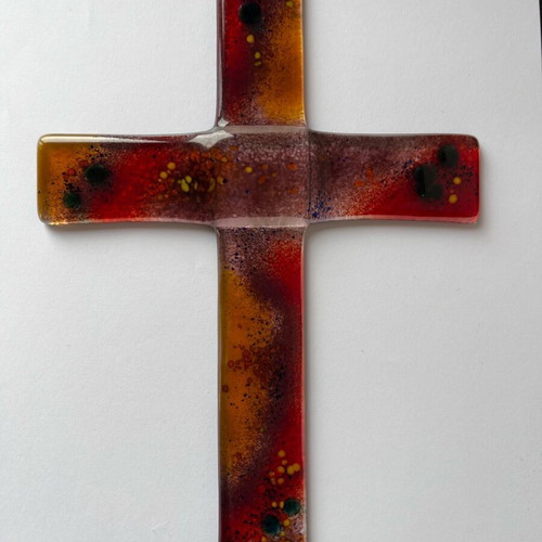Stavros handmade glass cross new