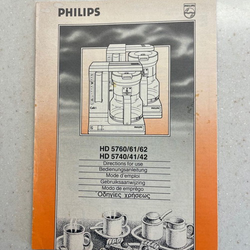 Philips filter coffee maker used, 850W, 15-cup capacity