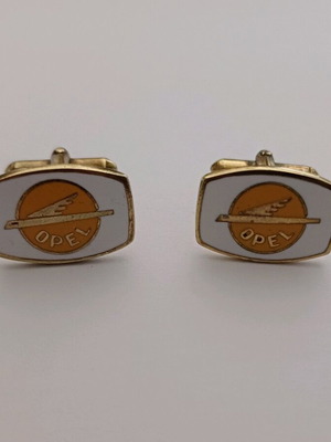 Opel cufflinks used with automotive logo