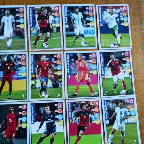 Panini Football Superstar Kelloggs Russia World Cup 2018 stickers new, pack of 15