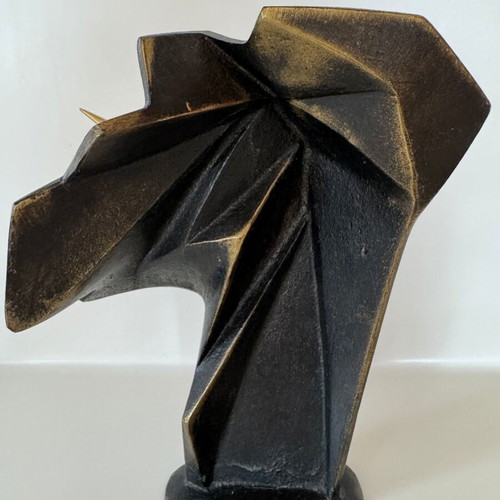 Brass sculpture by Kostas Dikefalos like new, 4 kg