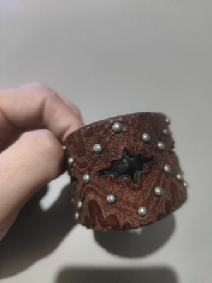 Replay vintage leather boho bracelet cuff like new, brown