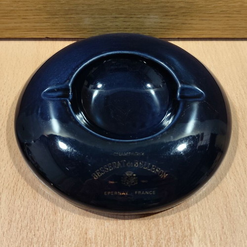 Besserat de Bellefon Champagne ceramic ashtray used, vintage advertising